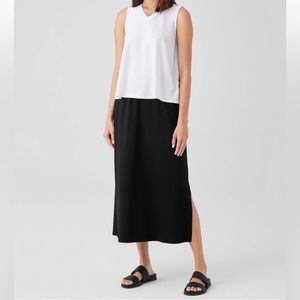 Pencil Skirt with Slit in Tencel
